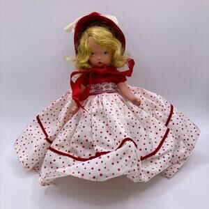 Vintage 50s Nancy Ann Storybook Doll 5.5" Queen of Hearts #157 Plastic w/Box